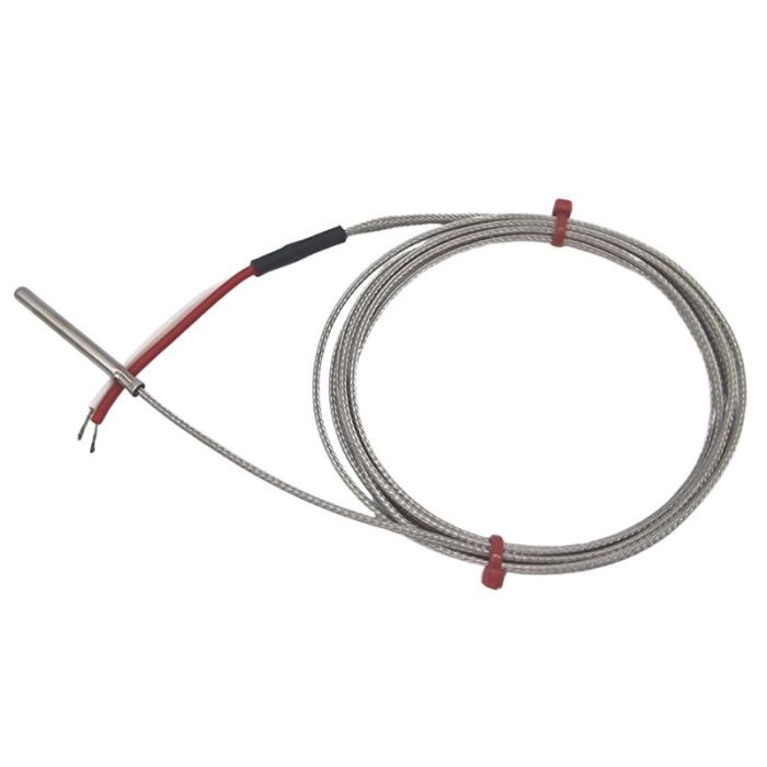 Fabricated Grounded Thermocouple in Stainless Steel Tube, Glassfibre stainless steel Overbraided cable