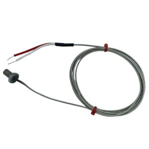 Bolt Thermocouple, Glassfibre Stainless Steel Over Braided Cable - JIS Type K- M8x1mm thread pitch - 13mm bolt size